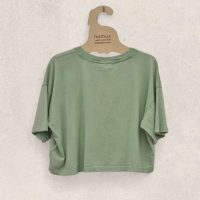 Camiseta Crop Burrito Verde Espalda