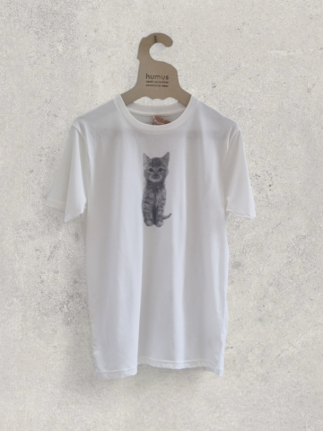 Camiseta unisex con dibujo de gato