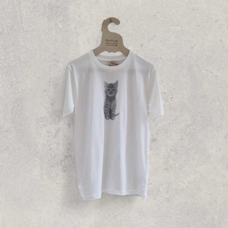 Camiseta unisex con dibujo de gato