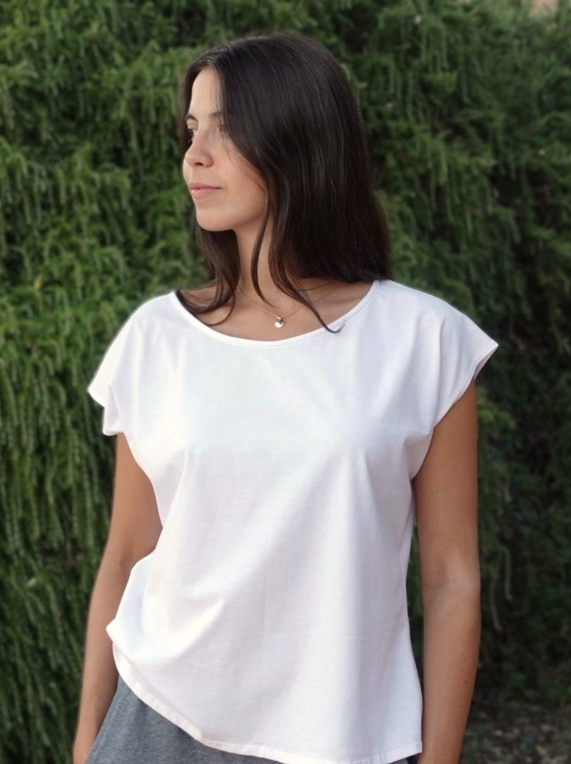 Blusa Catalina algodón orgánico hecha en Mallorca