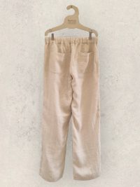 Pantalón lino beige hombre humus