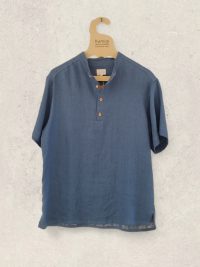 Camisa lino azul