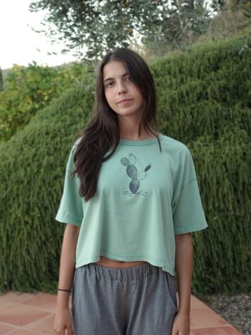 Camiseta crop algodón orgánico