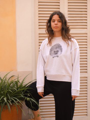 Sudadera corta mujer de algodón orgánico